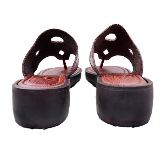 Cleopatra Leather Thong Platform Ancient Egyptian Sandals 6.5 - Picture 5 of 9